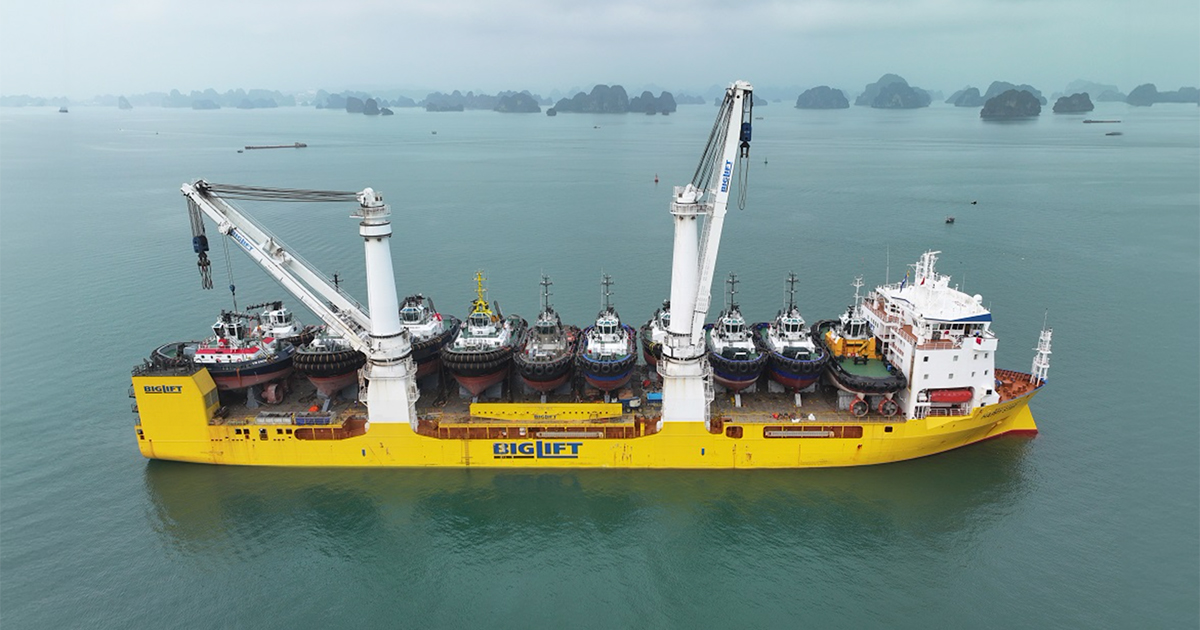 Damen Team up with BigLift to Bring 11 Tugs from East Asia to Europe   
