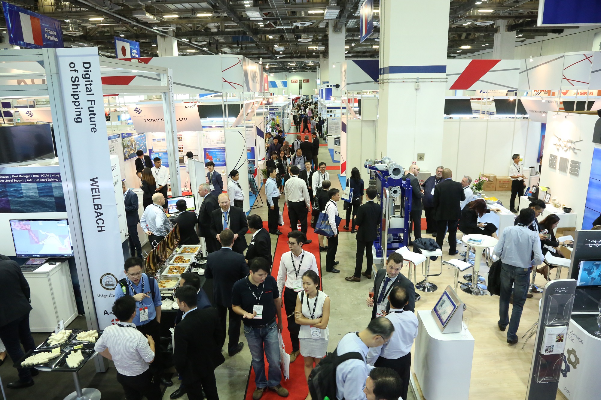 Exhibition area at the Asia Pacific Maritime 2016