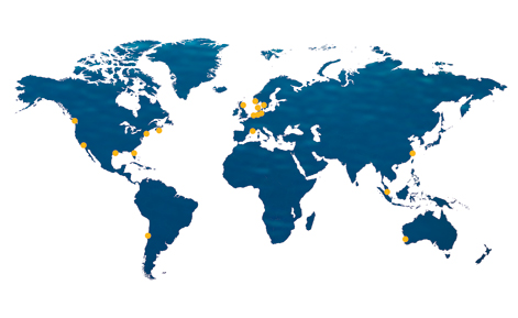 World map MacArtney Group