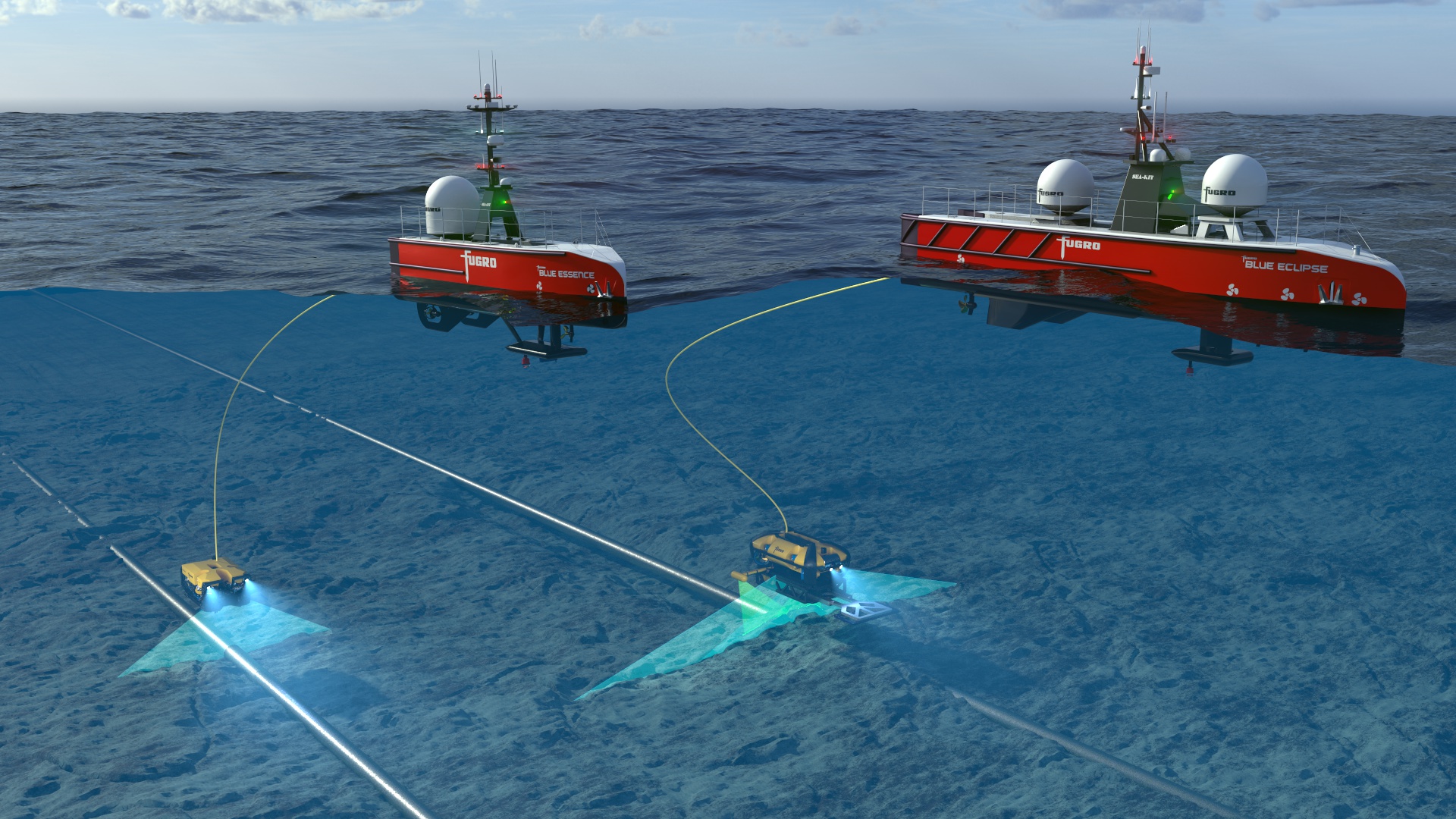 2 pipeline inspection carried out by fugro s usv and erov fleet