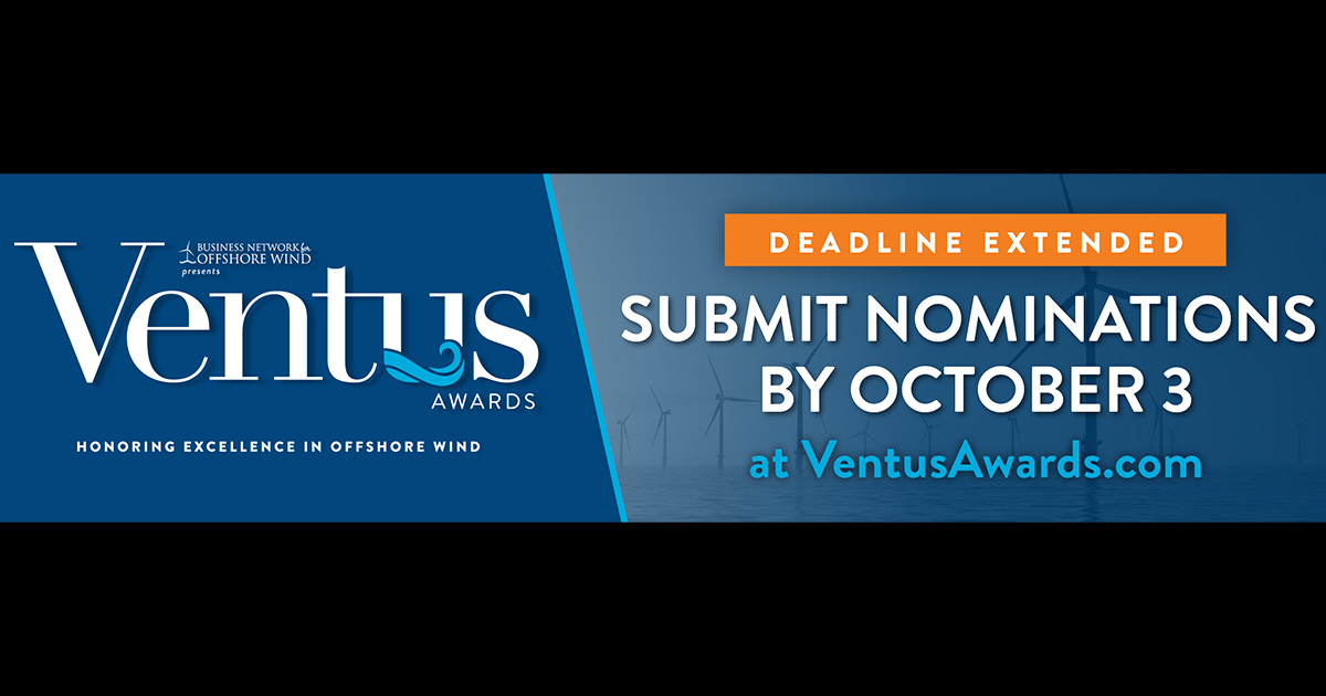 Ventus Award Submission Deadline Extended to October 3