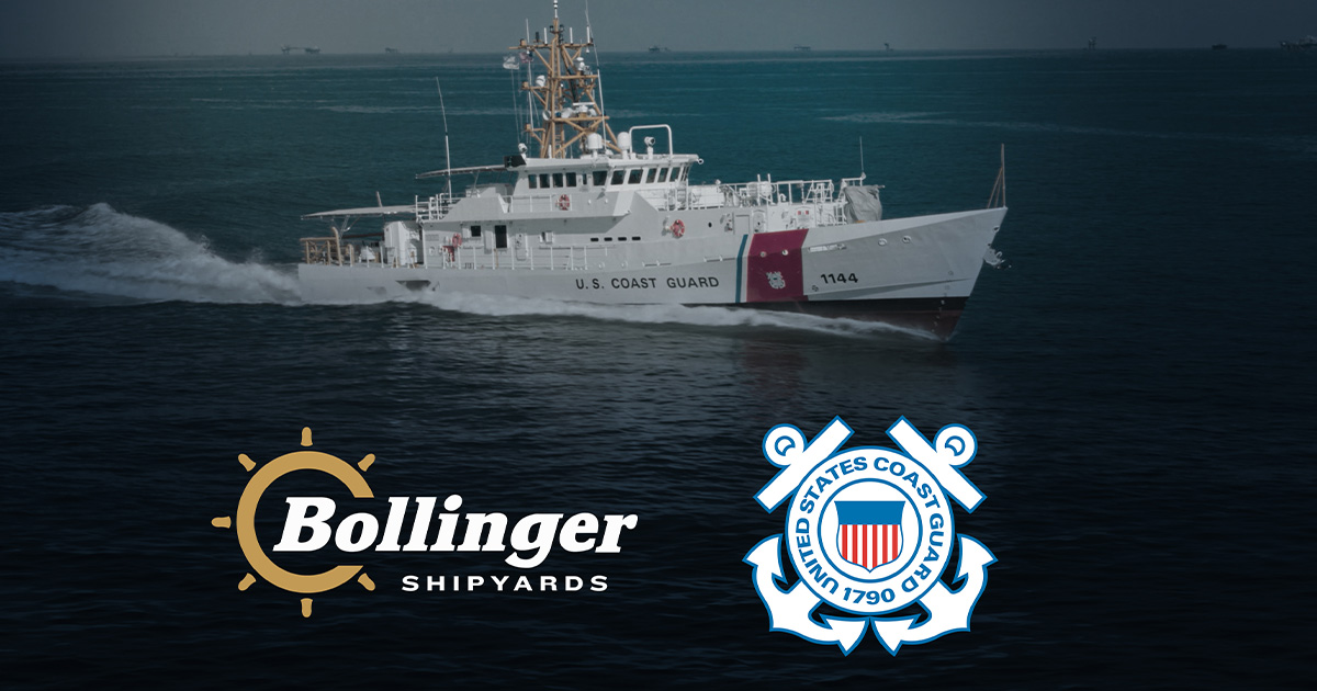 US Coast Guard Awards Bollinger Shipyards Two Fast Response Cutters