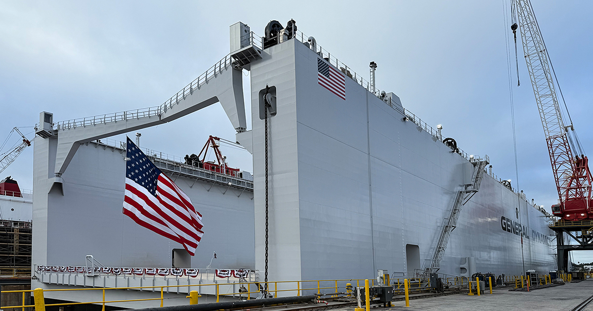 Bollinger Shipyards and General Dynamics Electric Boat Christens State-of-the-Art Floating Dry Dock ATLAS